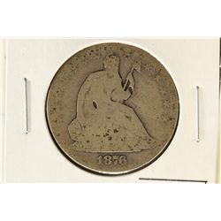 1876 SEATED LIBERTY HALF DOLLAR