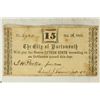 Image 1 : 1862 CITY OF PORTSMOUTH 15 CENT OBSOLETE BANK NOTE