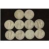 Image 2 : 10 ASSORTED 1940'S MERCURY DIMES