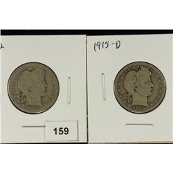 1912 & 1915-D BARBER QUARTERS