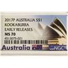 Image 3 : 2017-P AUSTRALIA KOOKABURRA 1 OZ SILVER DOLLAR