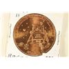 Image 1 : 1 1/2'' COPPER TOKEN APOLLO 11