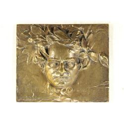 2 1/2'' X 2 1/8'' BEETHOVEN BRONZE PLAQUE HIGH REF