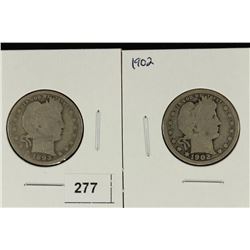 1893 & 1902 BARBER QUARTER