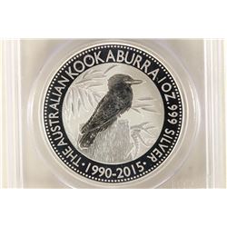 2015-P AUSTRALIA KOOKABURRA 1 OZ SILVER DOLLAR