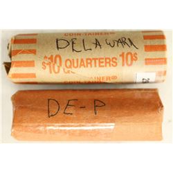 2-$10 ROLLS OF 1999-D DELAWARE QUARTERS BU