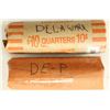 Image 1 : 2-$10 ROLLS OF 1999-D DELAWARE QUARTERS BU