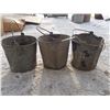 Image 2 : 3 galvanized Pails