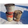 Image 1 : 3 5 Gallon Oil Cans Texaco & Esso
