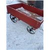 Image 2 : STEEL WHEELED WAGON, WOOD BOX, 54" X 36"