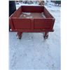 Image 3 : STEEL WHEELED WAGON, WOOD BOX, 54" X 36"