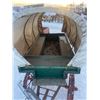 Image 2 : SMALL STEEL WHEEL COVERED WAGON, 8X3', 5 H, C/W POLE & EVENER