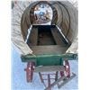 Image 4 : SMALL STEEL WHEEL COVERED WAGON, 8X3', 5 H, C/W POLE & EVENER