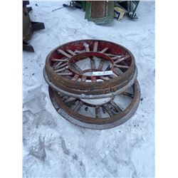 2 Steel Wheels 30 X 6 Inch