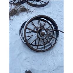 2 Steel Wheels 34 & 30 Inch