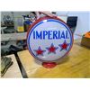 Image 1 : Imperial 3 Star 15" Glass Globe, Steel Ring, Excellent Addition to a Gas Pump Collection