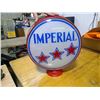 Image 2 : Imperial 3 Star 15" Glass Globe, Steel Ring, Excellent Addition to a Gas Pump Collection