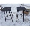 Image 1 : 2 - Metal Legged Shop Stools - 29" seat height