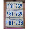 Image 1 : Saskatchewan Licence Plate (3) 72'