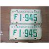Image 1 : Saskatchewan Licence Plate (2) 64'