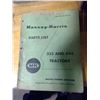 Image 1 : Massey-Harris Manual - Parts List For 333 and 444 Tractors