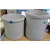 Image 1 : 1 Gallon Crocks - Lot of 2 - 1 is cracked see pic