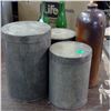 Image 2 : 3 - Tin Cannisters & Old Crockery Jug (damaged)