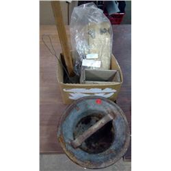 Lot of Cream Can Lid & Parts & Pices of Separator