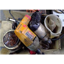 Lot of Box Drills, Vice Grips, Teapot, Etc.