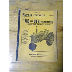 MM 1954-1957 Repair Catalog for  UB and UTS Tractors