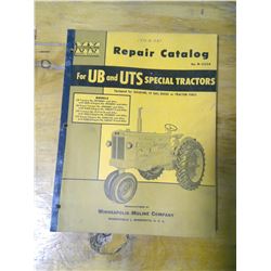 MM 1948-1957 Repair Catalog for  UB and UTS Special Tractors