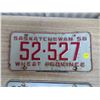 Image 1 : Saskatchewan Licence Plate (1) 58'