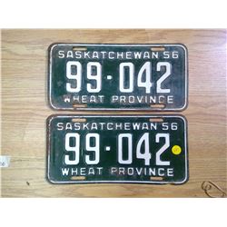 Saskatchewan Licence Plate (2) 56'