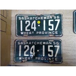 Saskatchewan Licence Plate (2) 56'