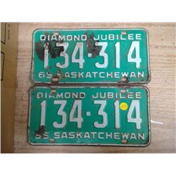 Saskatchewan Licence Plate (2) 65'