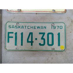 Saskatchewan Licence Plate (1) 70'
