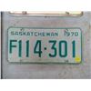 Image 1 : Saskatchewan Licence Plate (1) 70'