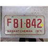 Image 1 : Saskatchewan Licence Plate (1) 71'