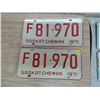 Image 1 : Saskatchewan Licence Plate (2) 71'