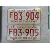 Image 1 : Saskatchewan Licence Plate (2) 73'