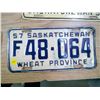 Image 1 : Saskatchewan Licence Plate (1) 57'