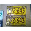 Image 1 : Saskatchewan Licence Plate (2) 67'