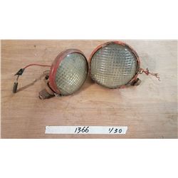 2 Vintage Tractor Headlights