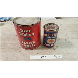 Lot 2 Vintage Tins
