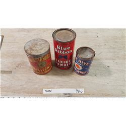 Lot 3 Vintage Tins
