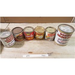 Lot 6 Vintage Tins