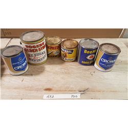 Lot 6 Vintage Tins