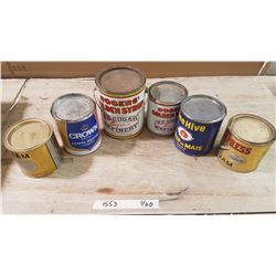 Lot 6 Vintage Tins