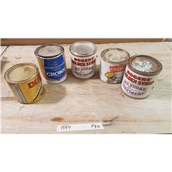 Lot 5 Vintage Tins