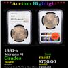 Image 1 : ***Auction Highlight*** NGC 1881-s Morgan Dollar $1 Graded ms66 By NGC (fc)